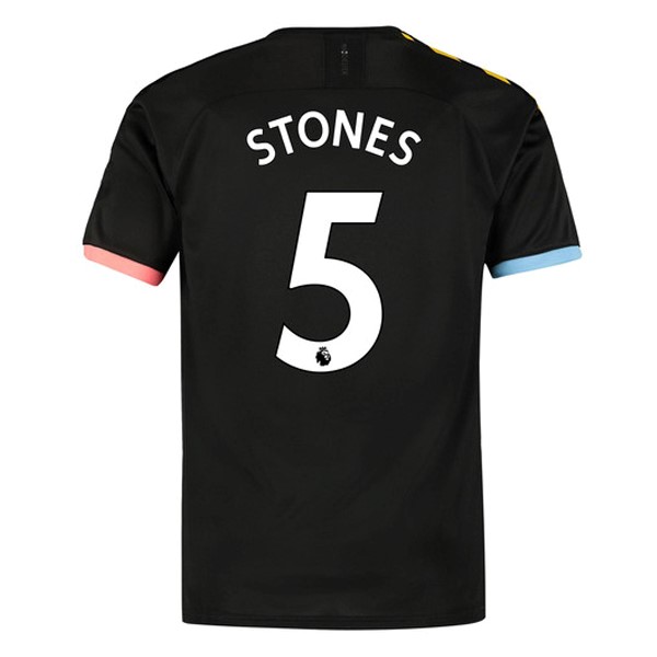 Camiseta Manchester City NO.5 Stones Segunda equipación 2019-2020 Negro